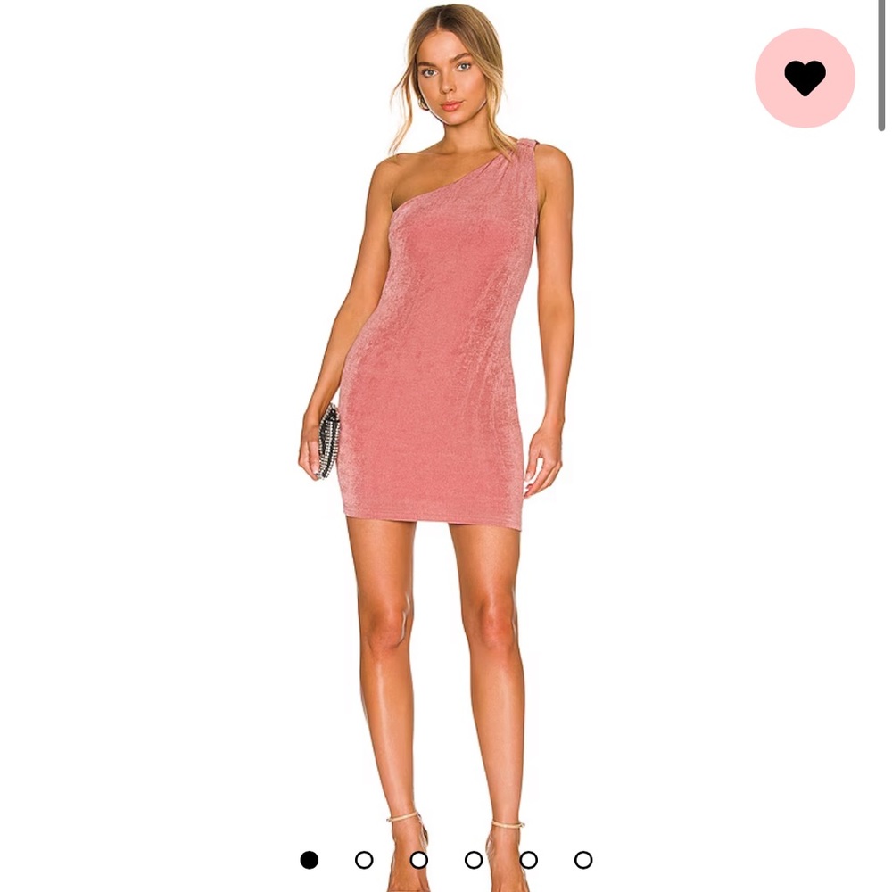 🆕💕 Revolve x MORE TO COME Gianna One Shoulder Dress Rose Pink - Size M